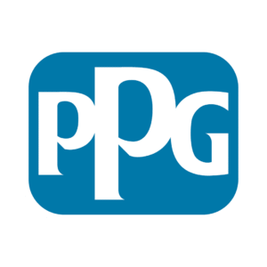 Logo PPG líder en pinturas y recubrimientos para estructuras metálicas y acero en Colombia